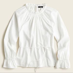 J.Crew Tie-waist top in organic cotton voile